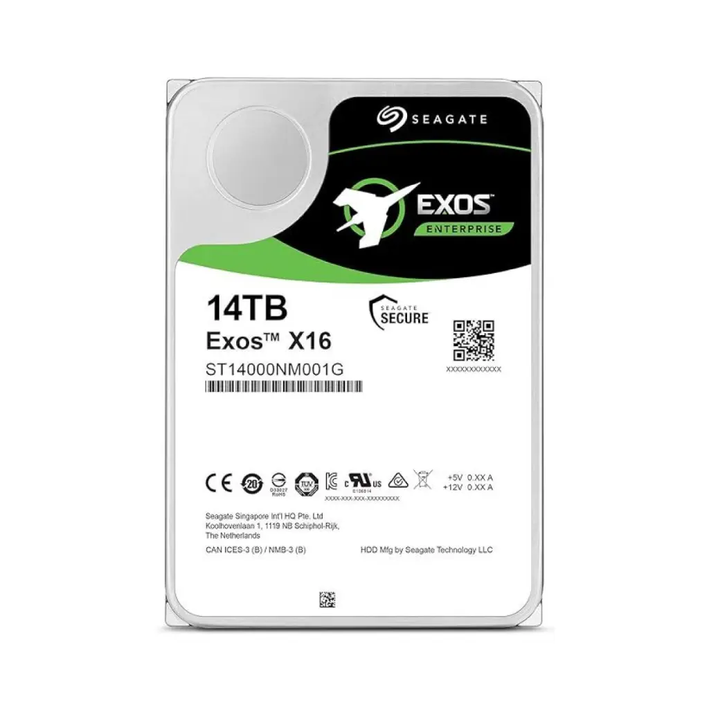 SEAGATE EXOS ฮาร์ดดิสก์ 14TB รุ่น ST14000NM001G (สำหรับเซิร์ฟเวอร์/ดาต้าเซ็นเตอร์)