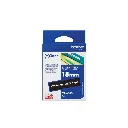 Brother เทปพิมพ์อักษรแบบเคลือบพลาสติก สีขาวพื้นดำ 18 mm. TZE-345