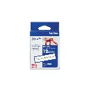 Brother เทปพิมพ์อักษรแบบริบบิ้น สีทองพื้นขาว 12 mm. TZE-R234