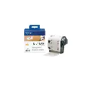 Brother เทปพิมพ์อักษรแบบกระดาษ Die-cut 800 ดวง สีดำพื้นขาว 29 mm. DK-11209