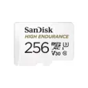 SanDisk High Endurance microSDXC™ Card, SQQNR 256GB, (20,000 Hrs), UHS-I, C10, U3, V30, 100MB/s R, 40MB/s W, SD adaptor (SDSQQNR-256G-GN6IA)