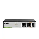 D-Link POE SWITCHING 8+2 PORT (10/100MB POE)(10/100MB Uplink)(Unmanaged)(96W) รุ่น DES-F1010P-E